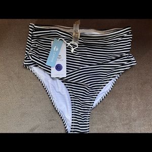 Striped bikini bottoms